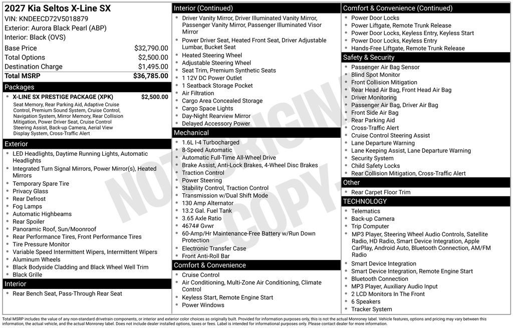 New 2027 Black Kia X-Line SX image 2