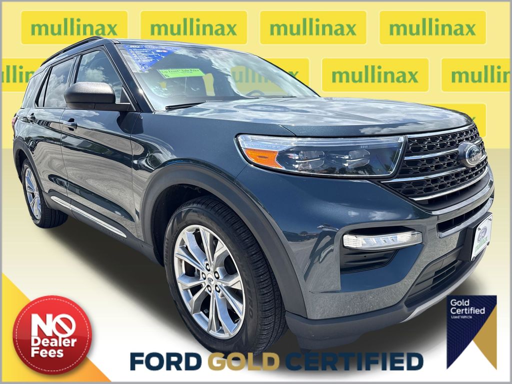 Stone Blue Metallic 2023 Ford Explorer SUV / Crossover Rear-Wheel Drive Automatic