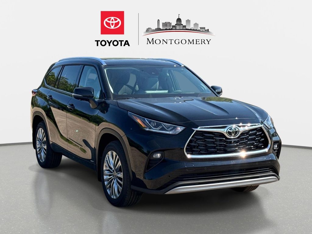 Midnight Black Metallic 2026 Toyota Highlander Hybrid Platinum AWD SUV / Crossover All-Wheel Drive Continuously Variable Transmission