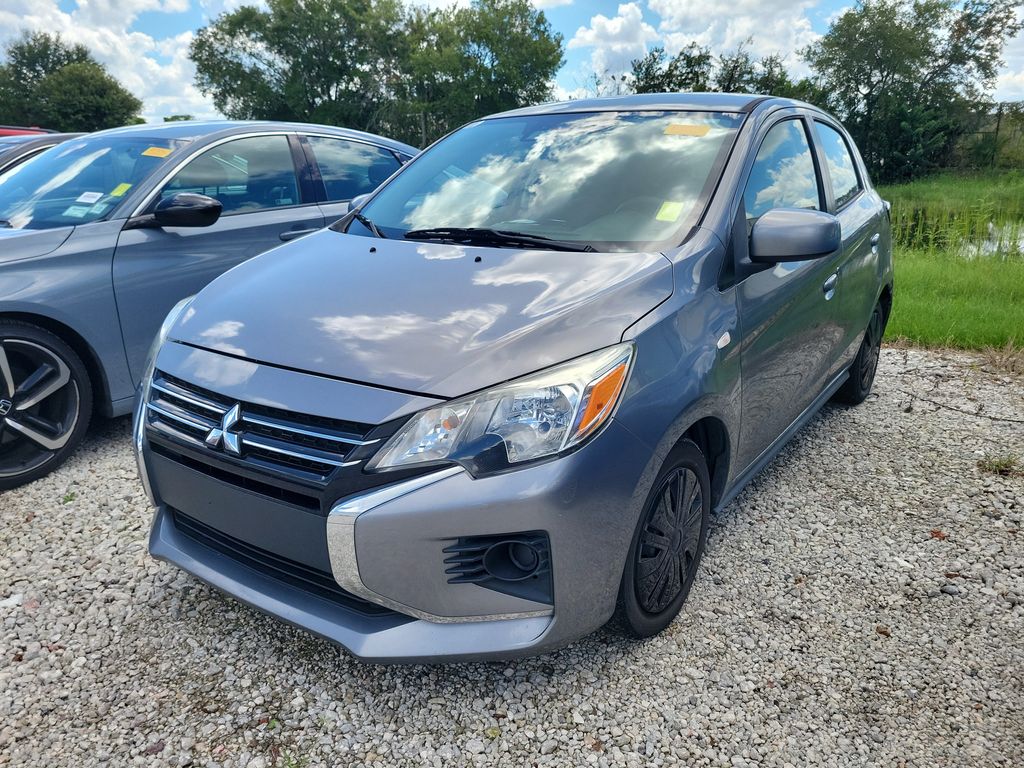 Starlight Silver Metallic 2021 Mitsubishi Mirage Hatchback Front-Wheel Drive Continuously Variable Transmission