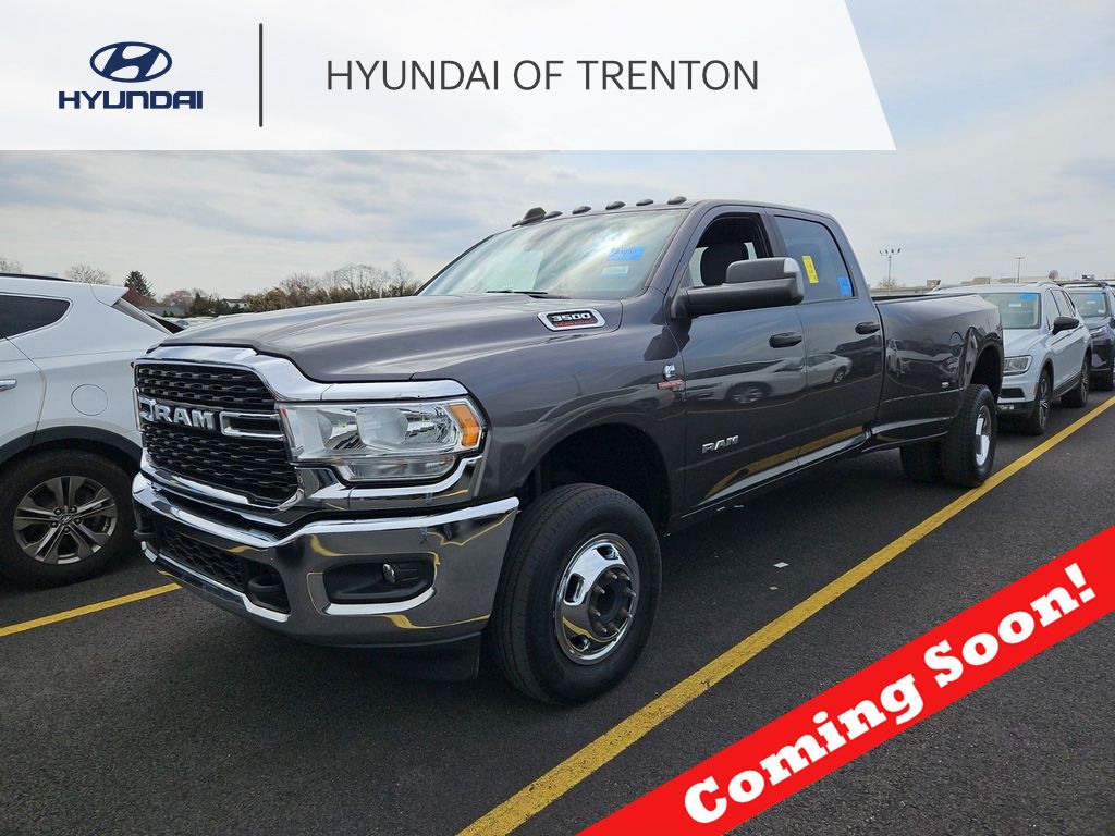 Gray (Granite Crystal Metallic Clearcoat) 2022 RAM 3500 Big Horn Crew Cab LB DRW 4WD Pickup Truck Four-Wheel Drive 6-Speed Automatic