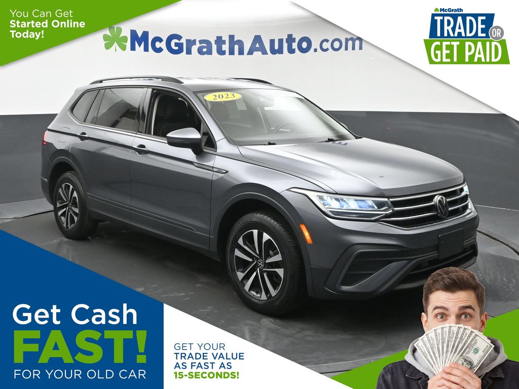 Platinum Gray Metallic 2023 Volkswagen Tiguan SUV / Crossover All-Wheel Drive 8-Speed Automatic