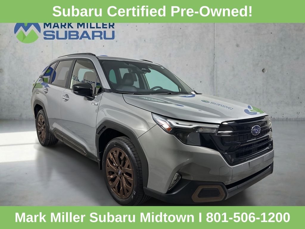 River Rock Pearl 2025 Subaru Forester Hybrid Sport AWD SUV / Crossover All-Wheel Drive Continuously Variable Transmission