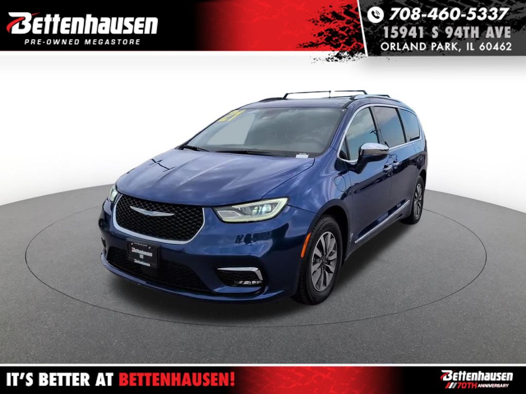 Ocean Blue Metallic 2021 Chrysler Pacifica Hybrid Minivan Front-Wheel Drive Continuously Variable Transmission