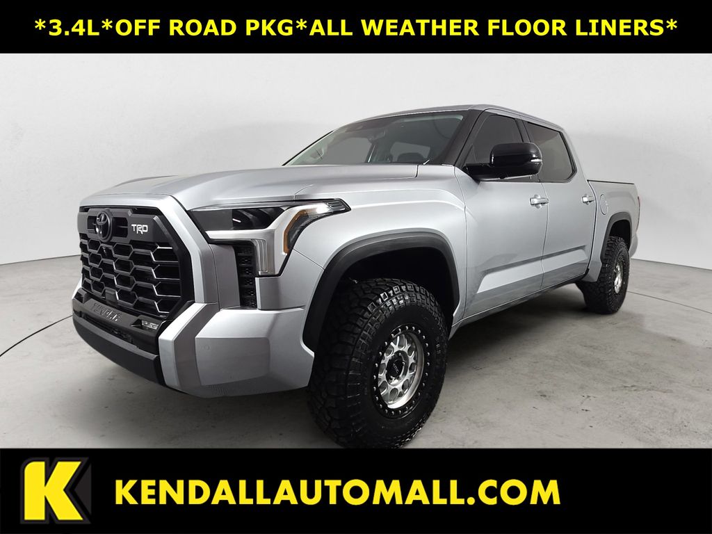 Silver 2024 Toyota Tundra Limited CrewMax Cab 4WD Pickup Truck Four-Wheel Drive Automatic