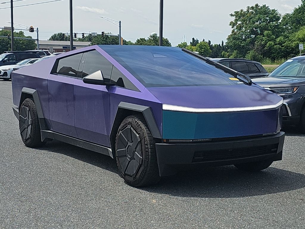 Blue 2024 Tesla Cybertruck Pickup Truck All-Wheel Drive 1-Speed Automatic