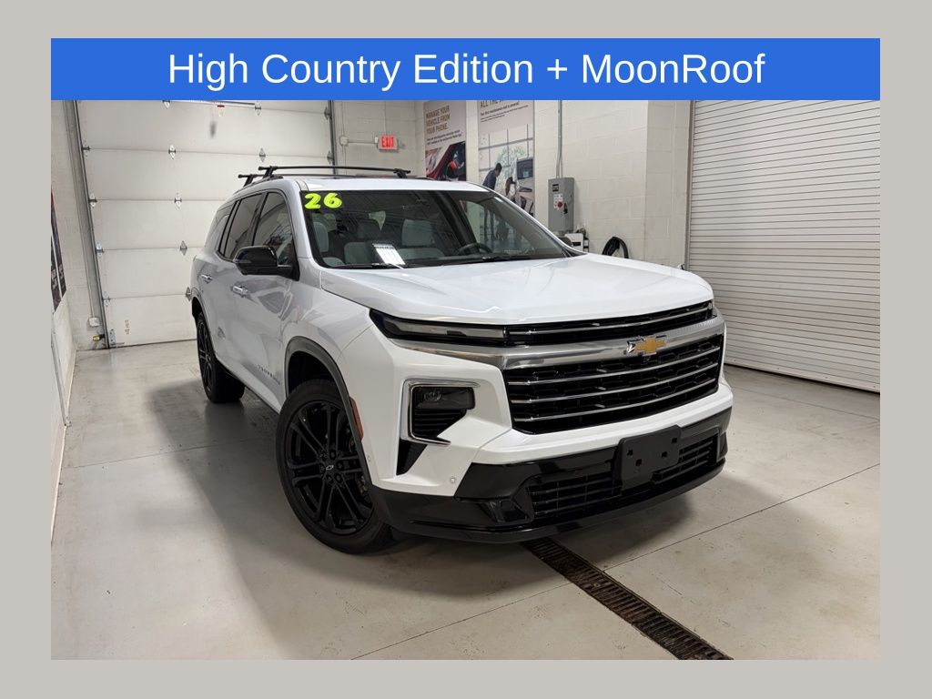 Polar White Tricoat 2026 Chevrolet Traverse High Country AWD SUV / Crossover Four-Wheel Drive 8-Speed Automatic