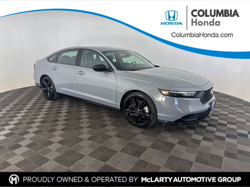 Urban Gray Pearl 2025 Honda Accord Hybrid Sedan Front-Wheel Drive Continuously Variable Transmission