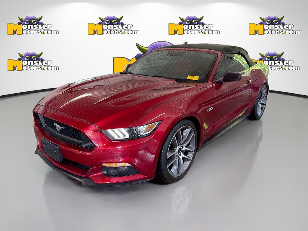 Red 2016 Ford Mustang Convertible Rear-Wheel Drive 6-Speed Automatic