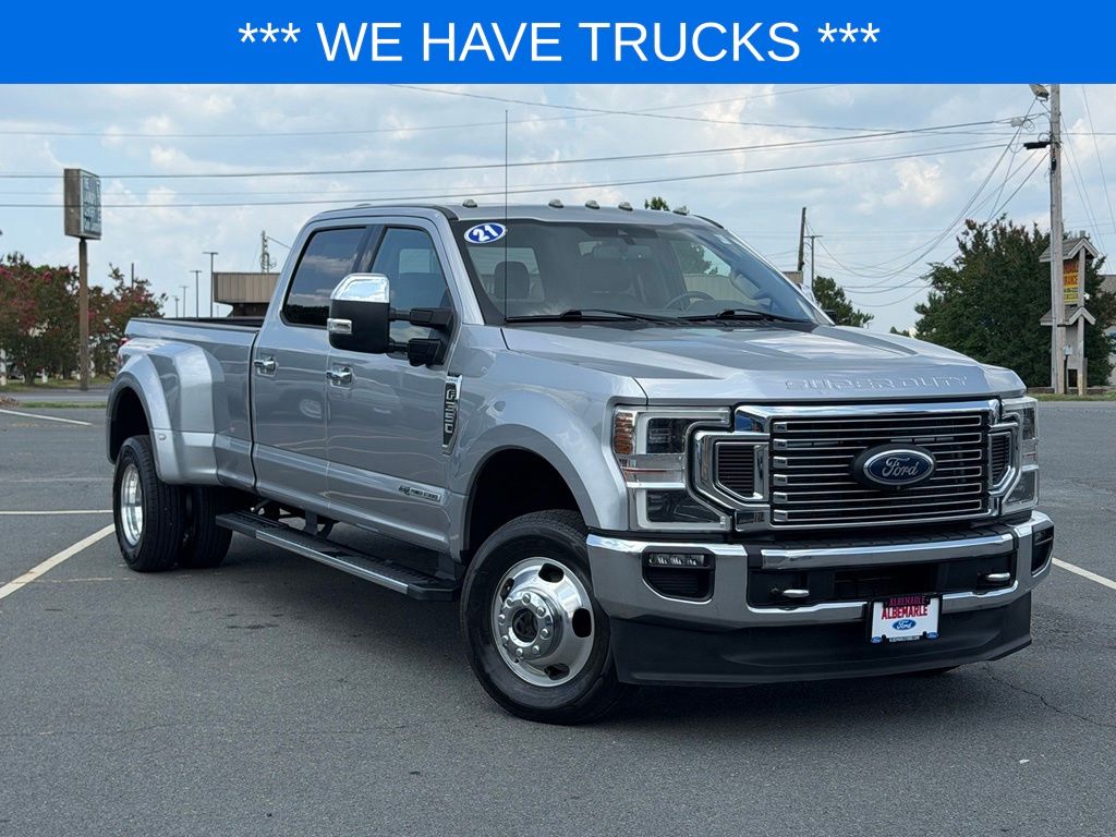 Silver Metallic 2021 Ford F-350 Super Duty Pickup Truck Four-Wheel Drive Automatic