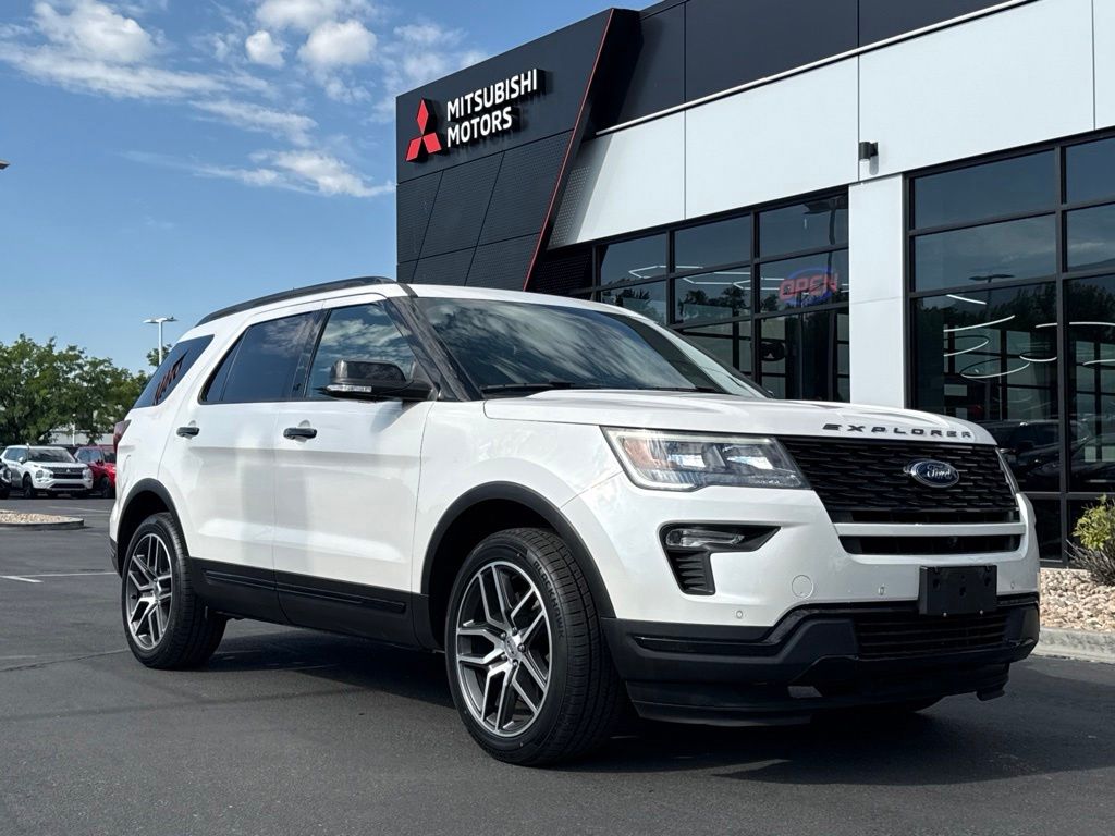 White Platinum Clearcoat Metallic 2019 Ford Explorer SUV / Crossover All-Wheel Drive 6-Speed Automatic