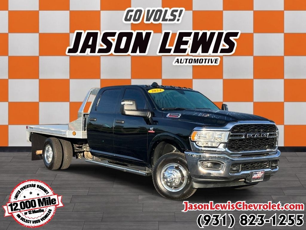 Diamond Black 2024 RAM 3500 Chassis Tradesman Crew Cab LB DRW 4WD Pickup Truck Four-Wheel Drive 6-Speed Automatic