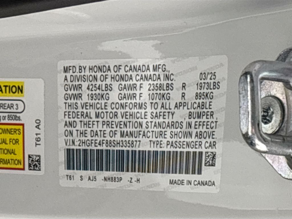 2025 Honda Civic Hybrid Sport