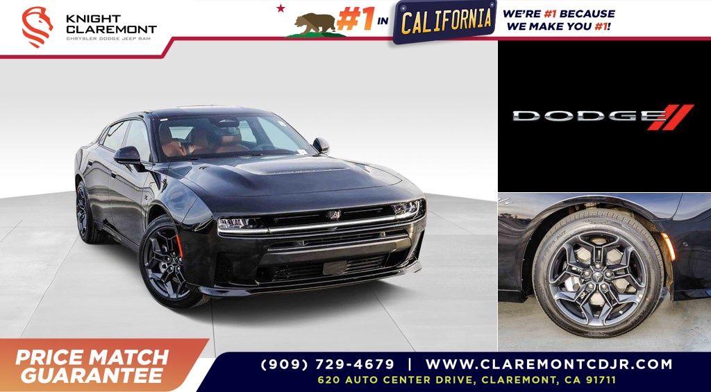 Diamond Black Crystal Pearlcoat 2026 Dodge Charger R/T Sedan AWD Sedan All-Wheel Drive 8-Speed Automatic