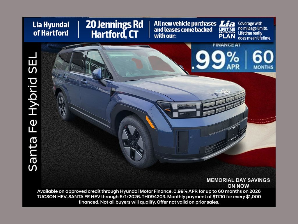 Atlantis Blue 2026 Hyundai Santa Fe Hybrid SEL AWD SUV / Crossover All-Wheel Drive 6-Speed Automatic