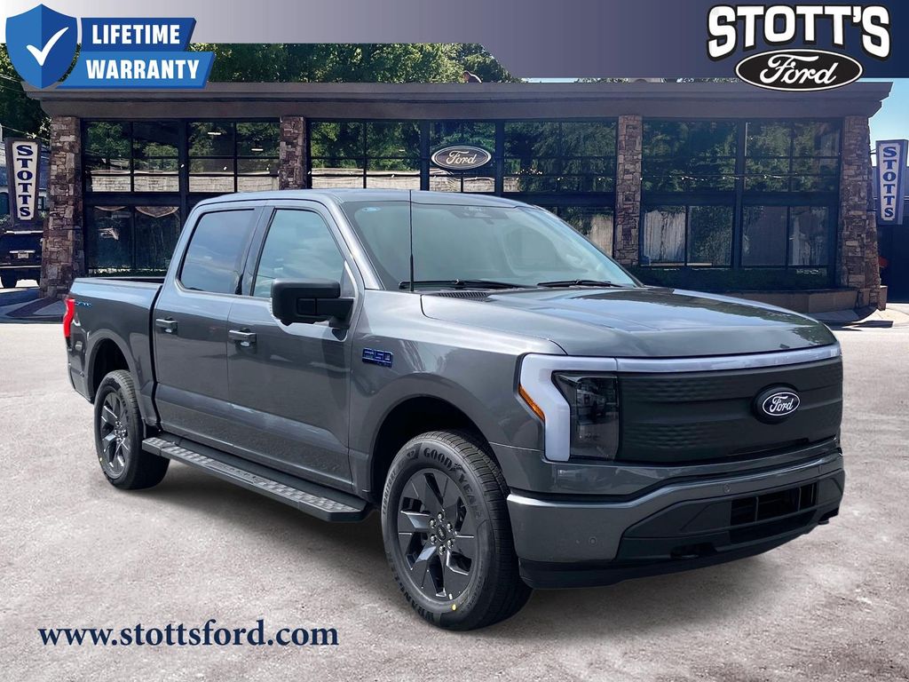 Gray Metallic 2025 Ford F-150 Lightning Pickup Truck All-Wheel Drive Automatic