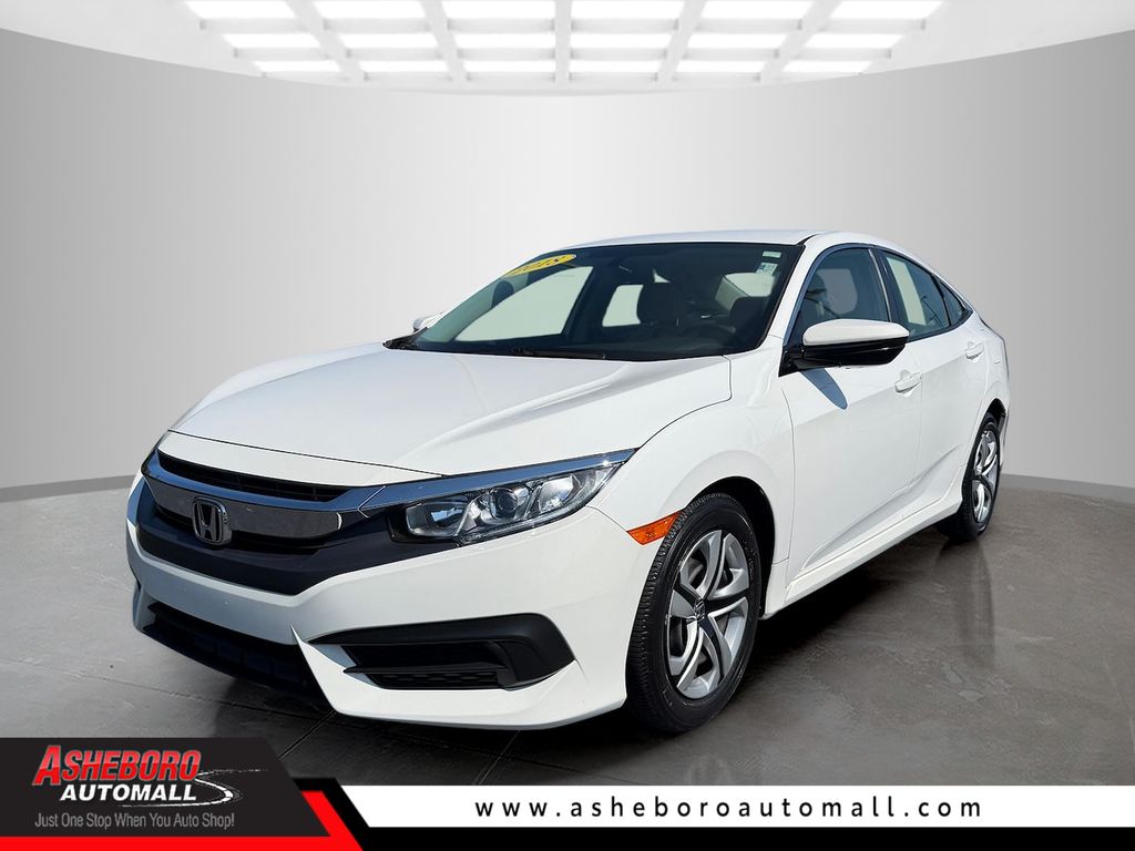 Taffeta White 2018 Honda Civic Sedan Front-Wheel Drive Continuously Variable Transmission