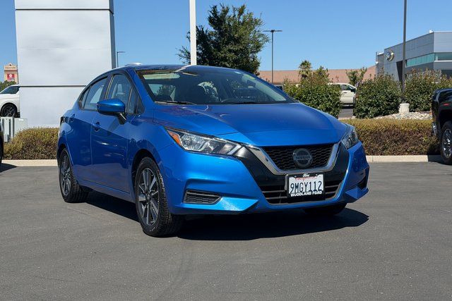 Electric Blue Metallic 2021 Nissan Versa Sedan Front-Wheel Drive Continuously Variable Transmission