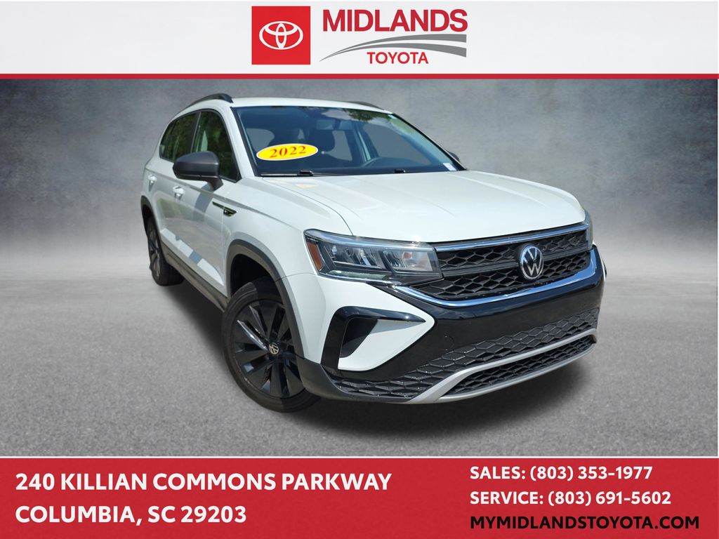 Pure White 2022 Volkswagen Taos SUV / Crossover Front-Wheel Drive 8-Speed Automatic