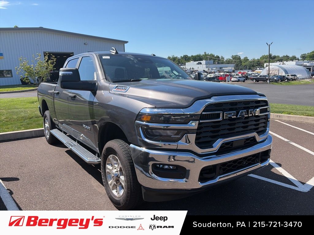 Gray (Granite Crystal Metallic Clearcoat) 2025 RAM 2500 Big Horn Crew Cab 4WD Pickup Truck Four-Wheel Drive 8-Speed Automatic