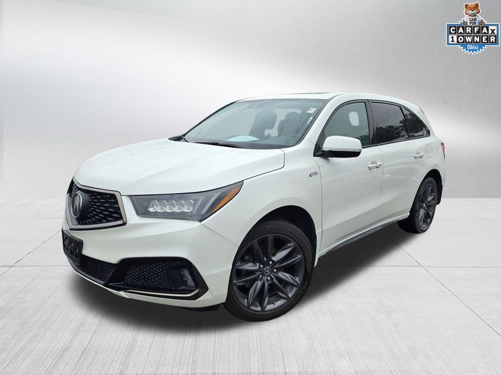 White Diamond Pearl 2019 Acura MDX SH-AWD with Technology and A-SPEC Package SUV / Crossover All-Wheel Drive 9-Speed Automatic