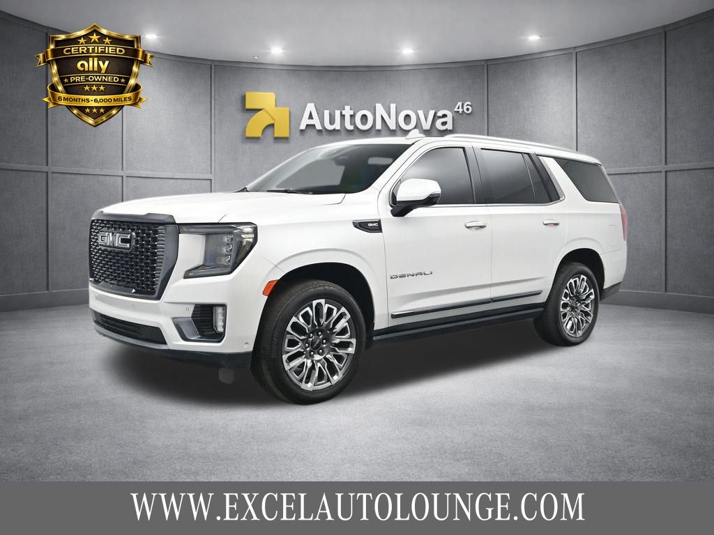 White Frost Tricoat 2023 GMC Yukon SUV / Crossover Four-Wheel Drive 
