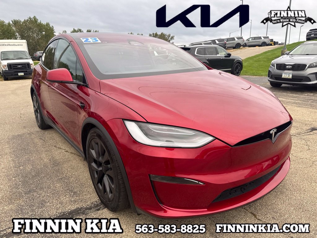 Red Multi-Coat 2023 Tesla Model X Sedan All-Wheel Drive 1-Speed Automatic