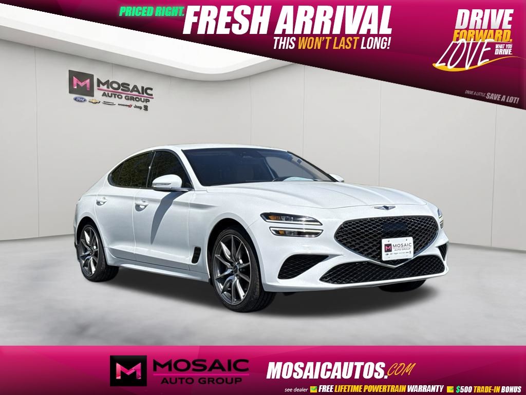Uyuni White 2022 Genesis G70 3.3T RWD Sedan Rear-Wheel Drive 8-Speed Automatic