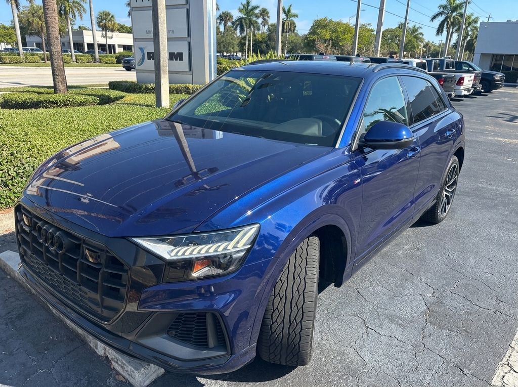Blue Metallic 2021 Audi Q8 SUV / Crossover All-Wheel Drive 8-Speed Automatic