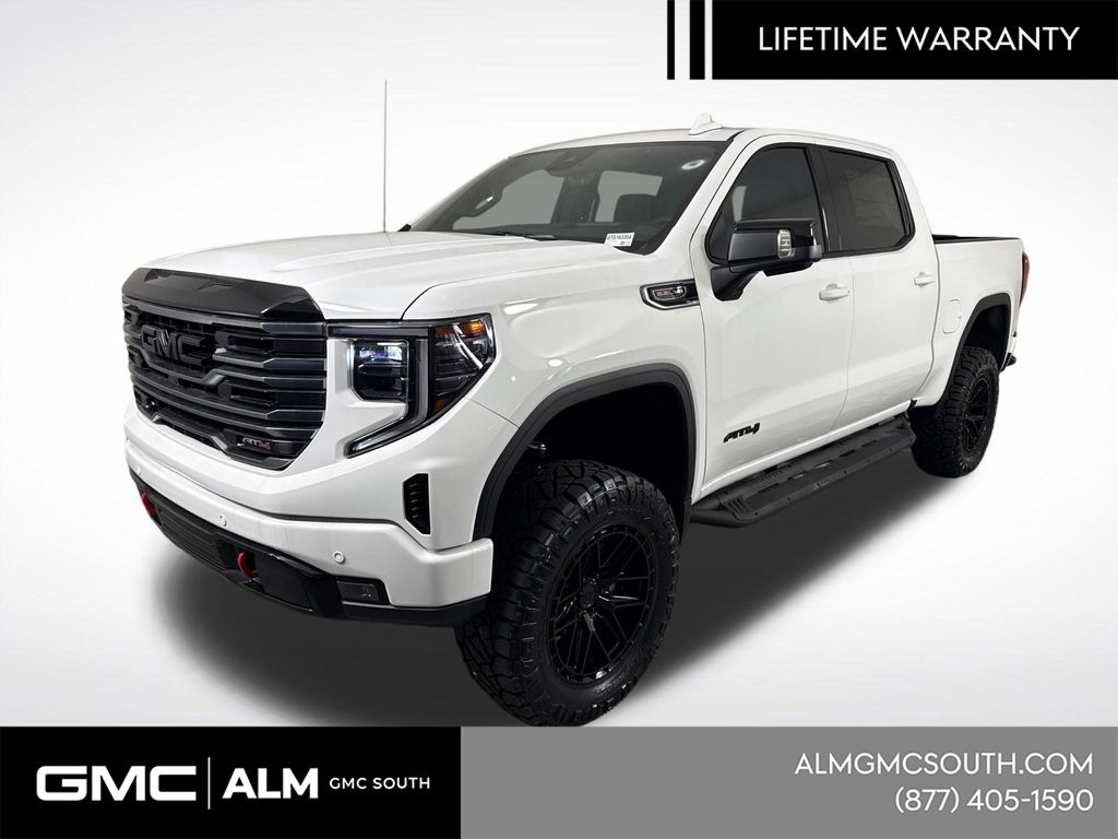Summit White 2026 GMC Sierra 1500 AT4 Crew Cab 4WD Pickup Truck Four-Wheel Drive Automatic