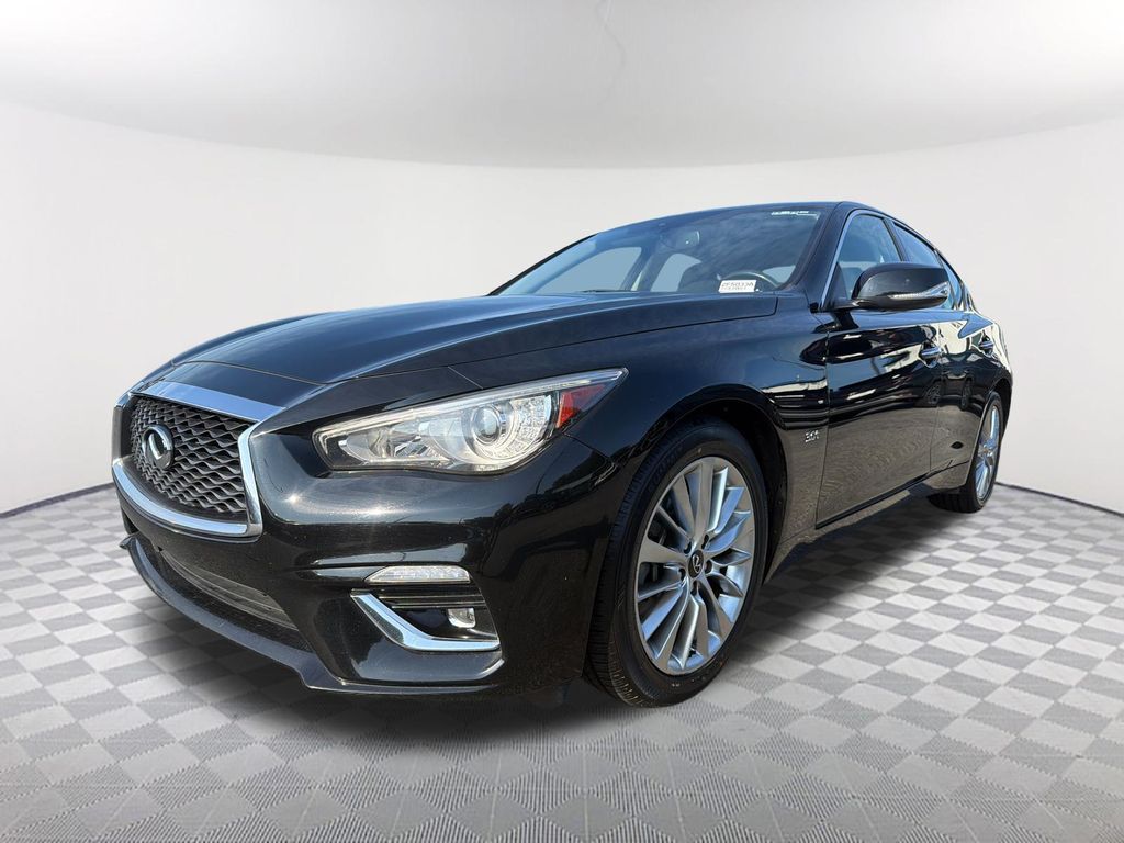 Black Obsidian 2020 INFINITI Q50 3.0t Luxe AWD Sedan All-Wheel Drive 7-Speed Automatic Overdrive