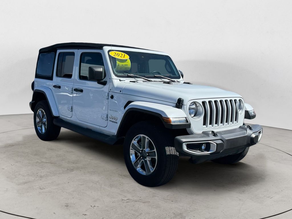 Pre-Owned 2021 Jeep Wrangler Unlimited Sahara 4WD 4D Sport Utility