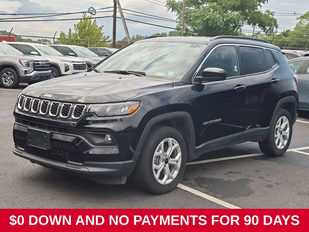 Diamond Black Crystal Pearlcoat 2025 Jeep Compass SUV / Crossover Four-Wheel Drive 8-Speed Automatic