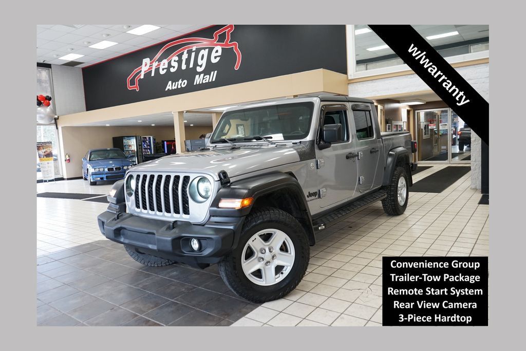 Billet Silver Metallic Clearcoat 2020 Jeep Gladiator Sport Crew Cab 4WD Pickup Truck Four-Wheel Drive 8-Speed Automatic