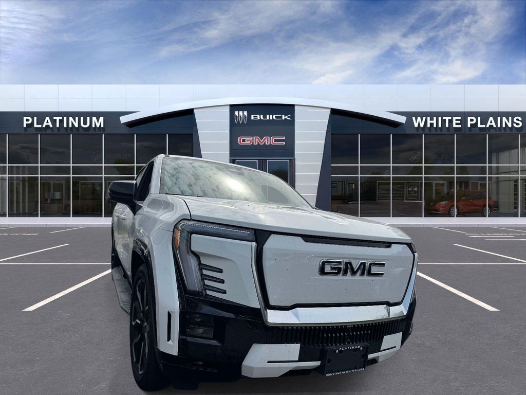 Summit White 2025 GMC Sierra EV Denali Crew Cab (Extended Range) e4WD Pickup Truck All-Wheel Drive 1-Speed Automatic