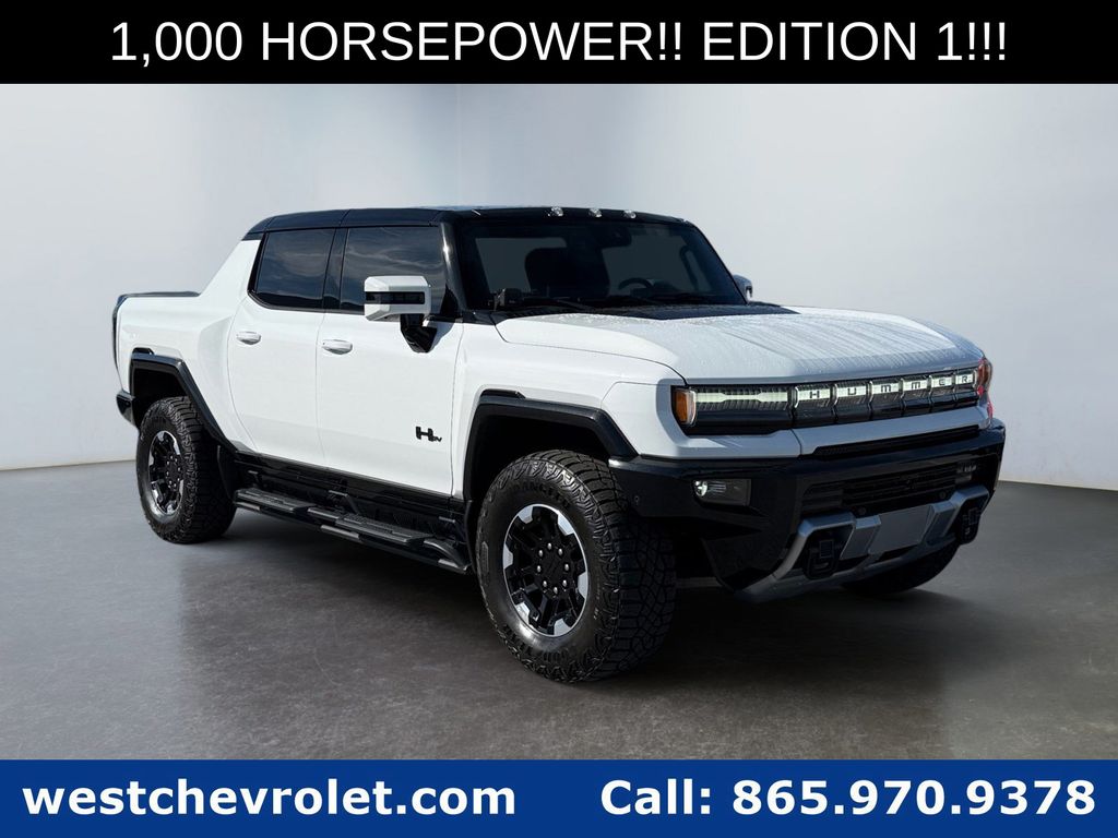 Interstellar White 2022 GMC Hummer EV Pickup Edition 1 Crew Cab AWD Pickup Truck All-Wheel Drive 1-Speed Automatic