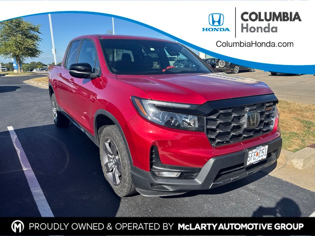 Radiant Red Metallic II 2024 Honda Ridgeline Pickup Truck All-Wheel Drive 9-Speed Automatic