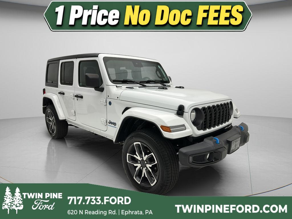 Bright White Clearcoat 2024 Jeep Wrangler 4xe SUV / Crossover Four-Wheel Drive 8-Speed Automatic