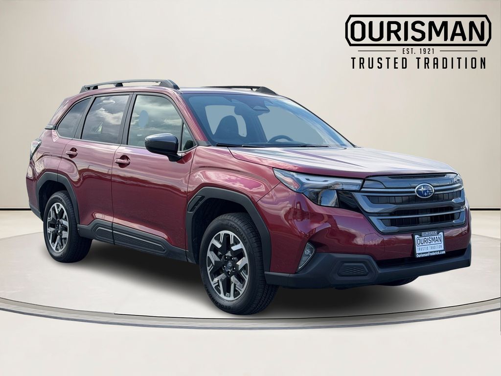 Crimson Red Pearl 2025 Subaru Forester Premium Crossover AWD SUV / Crossover All-Wheel Drive Continuously Variable Transmission