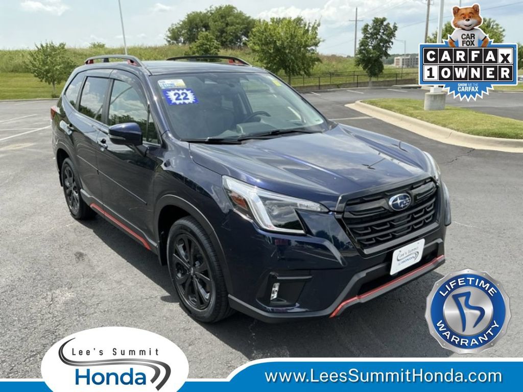 Dark Blue Pearl 2022 Subaru Forester SUV / Crossover All-Wheel Drive Continuously Variable Transmission