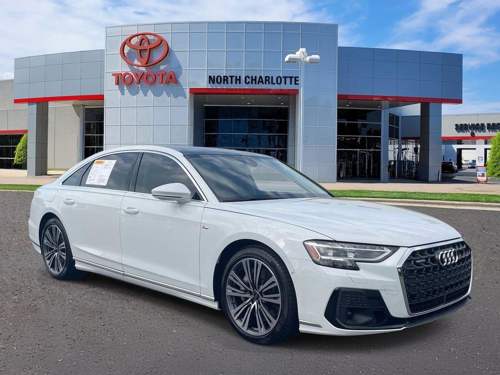 Glacier White Metallic 2023 Audi A8 Sedan All-Wheel Drive 8-Speed Automatic