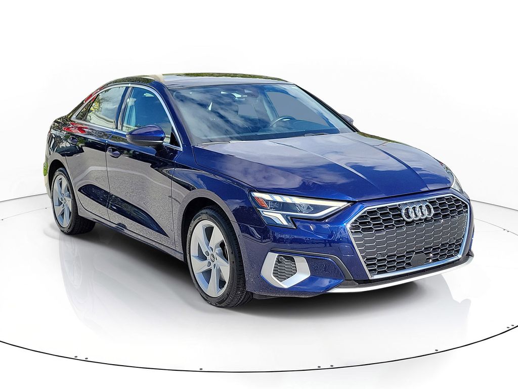 Navarra Blue Metallic 2023 Audi A3 40 TFSI Premium Plus FWD Sedan Front-Wheel Drive 7-Speed Automatic