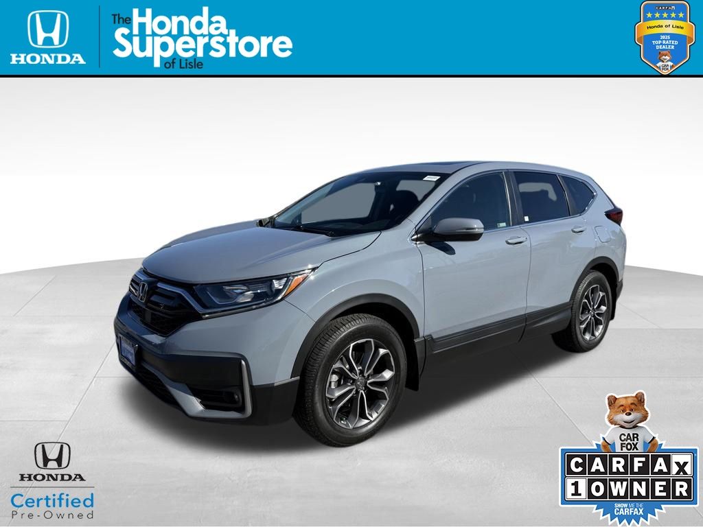 Gray 2022 Honda CR-V EX AWD SUV / Crossover All-Wheel Drive Continuously Variable Transmission