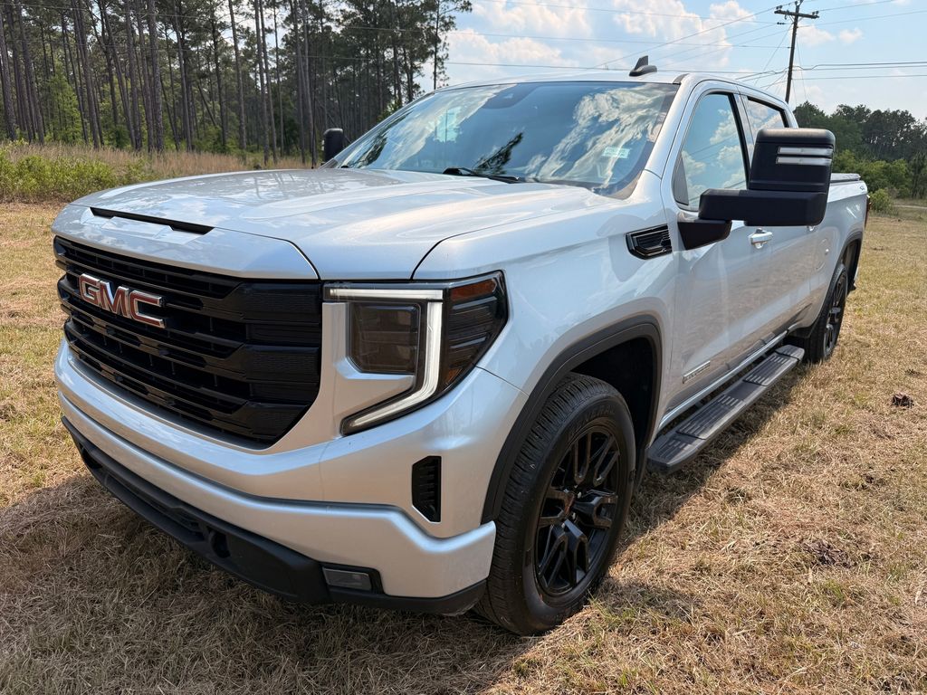 Silver 2022 GMC Sierra 1500 Elevation Crew Cab 4WD Pickup Truck Four-Wheel Drive 8-Speed Automatic