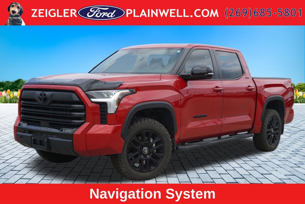 Red 2025 Toyota Tundra Pickup Truck Four-Wheel Drive Automatic