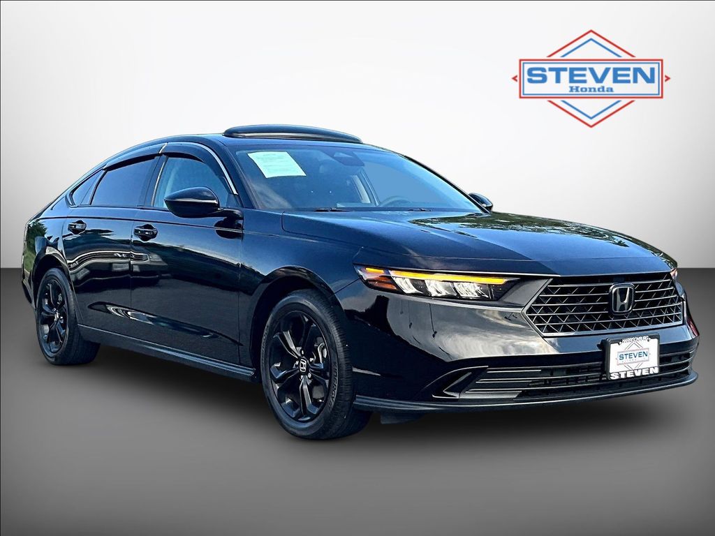 Crystal Black Pearl 2025 Honda Accord Sedan Front-Wheel Drive Continuously Variable Transmission