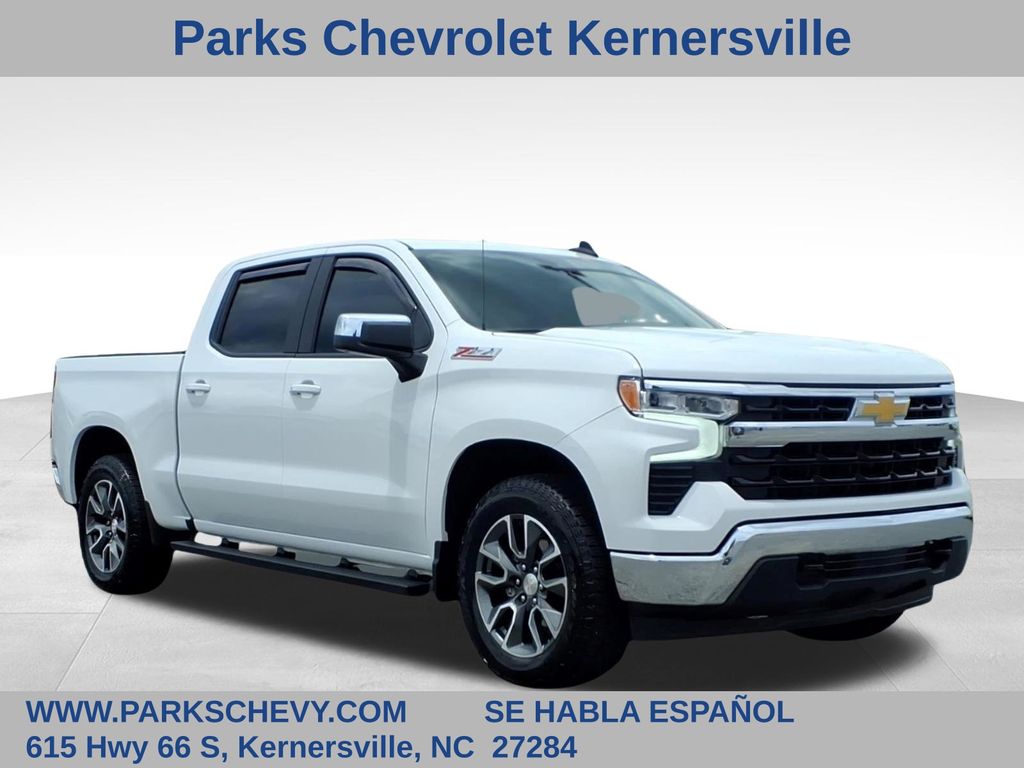 Summit White 2025 Chevrolet Silverado 1500 Pickup Truck Four-Wheel Drive Automatic