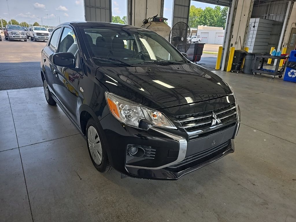Jet Black Metallic 2024 Mitsubishi Mirage Hatchback Front-Wheel Drive Continuously Variable Transmission