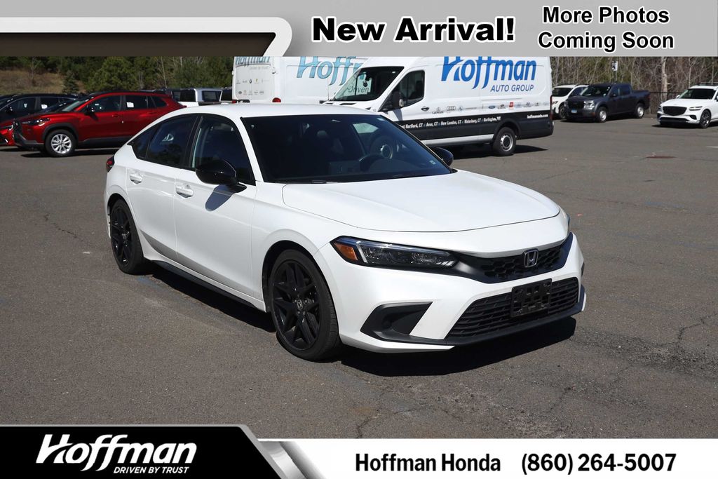 Platinum White Pearl 2024 Honda Civic Hatchback Sport FWD Hatchback Front-Wheel Drive Continuously Variable Transmission