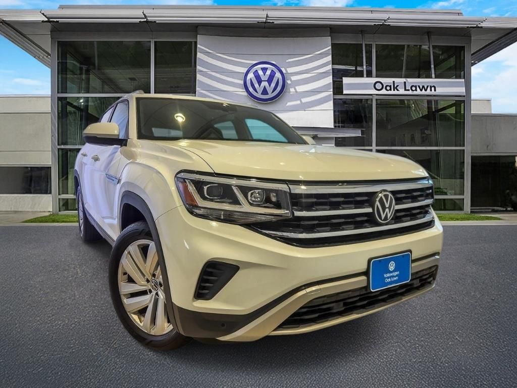 Pure White 2023 Volkswagen Atlas Cross Sport SUV / Crossover All-Wheel Drive 8-Speed Automatic